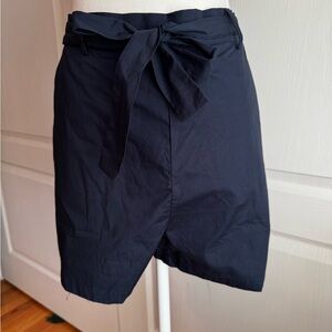 Women's Navy Blue Tie-Waist Shorts